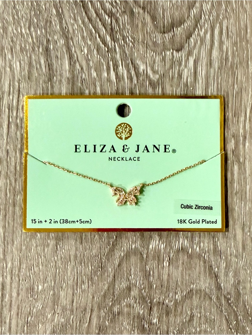 18K Gold Plated Butterfly Necklace in Gold